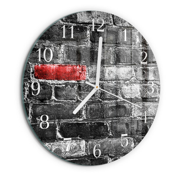 Horloge ronde Brique