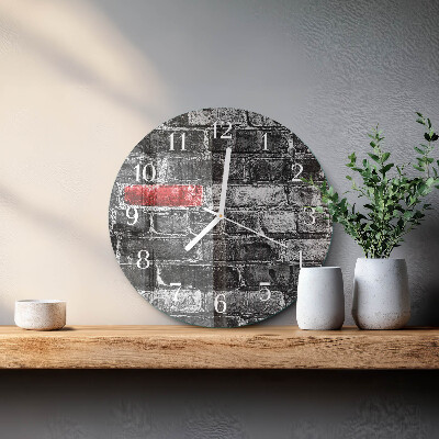 Horloge ronde Brique