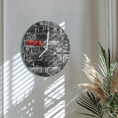Horloge ronde Brique