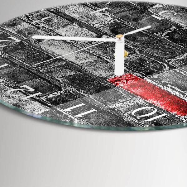 Horloge ronde Brique
