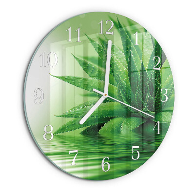 Horloge ronde Aloès