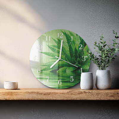 Horloge ronde Aloès