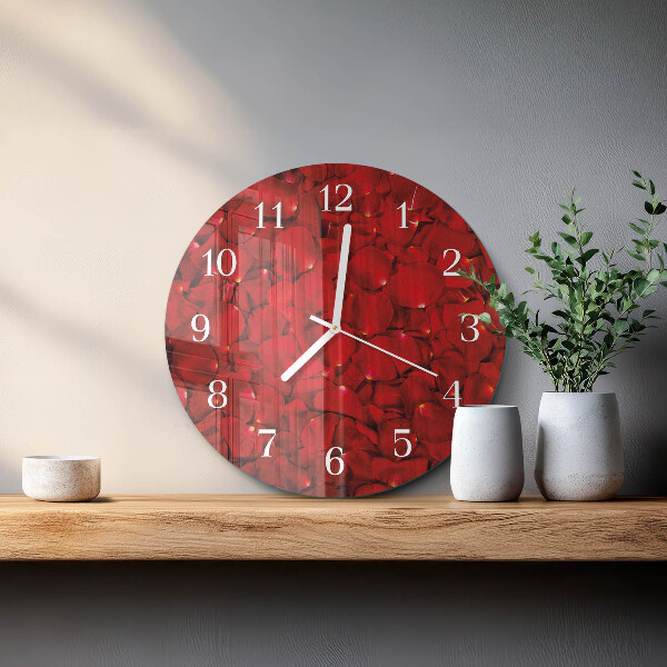 Horloge ronde Pétales de rose