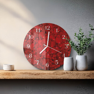 Horloge ronde Pétales de rose