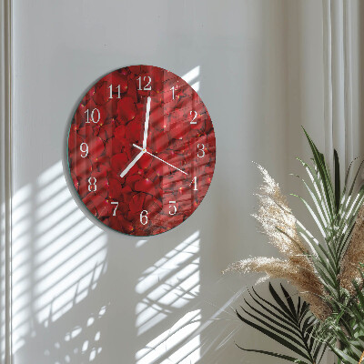 Horloge ronde Pétales de rose