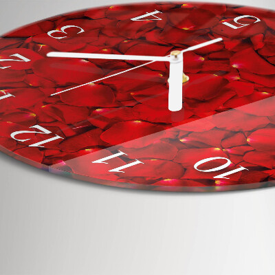 Horloge ronde Pétales de rose