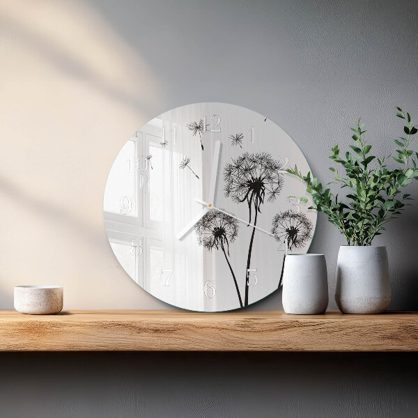 Horloge ronde Pissenlit