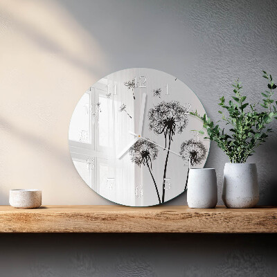 Horloge ronde Pissenlit