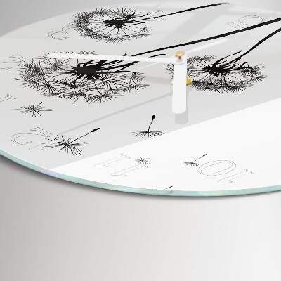Horloge ronde Pissenlit