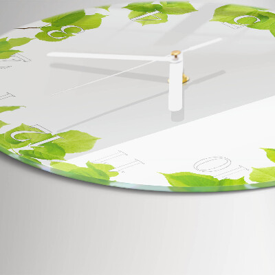 Horloge ronde Feuilles