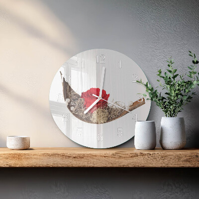 Horloge ronde Rose