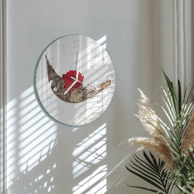 Horloge ronde Rose