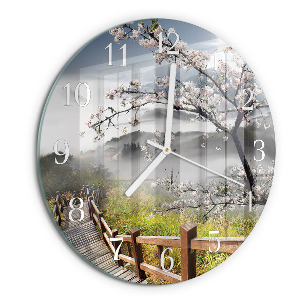 Horloge ronde Printemps