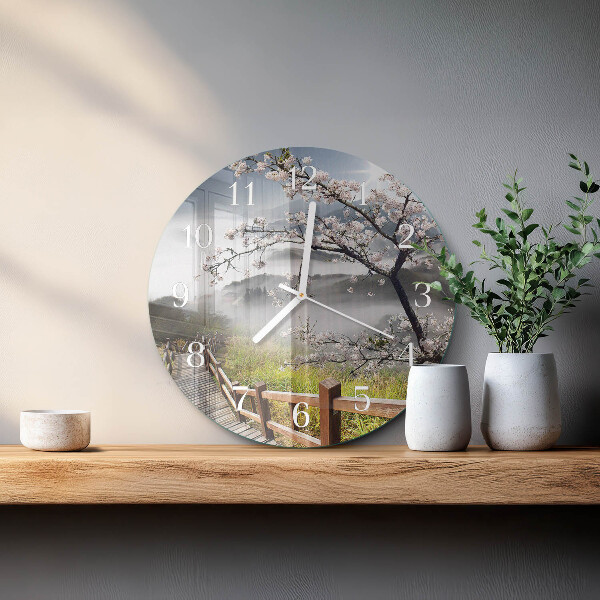 Horloge ronde Printemps