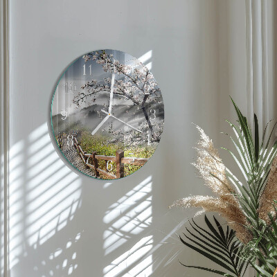 Horloge ronde Printemps