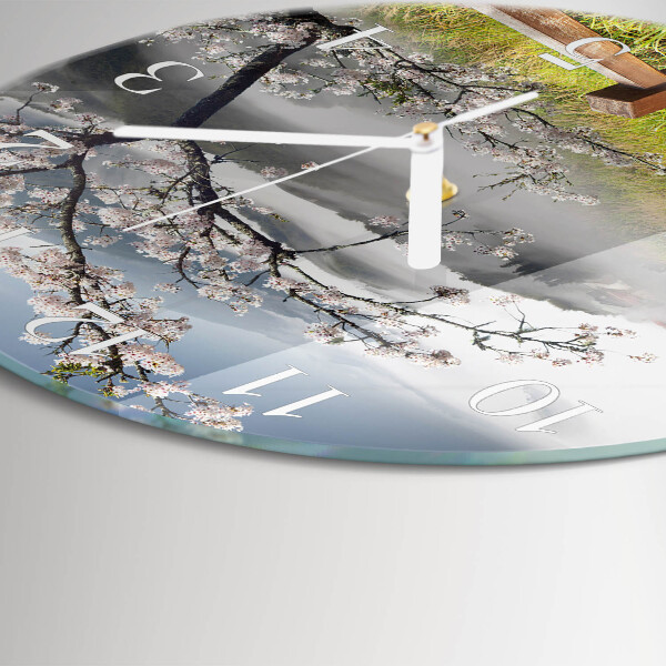Horloge ronde Printemps