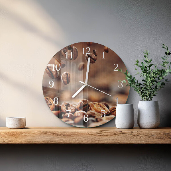 Horloge ronde Café en grains