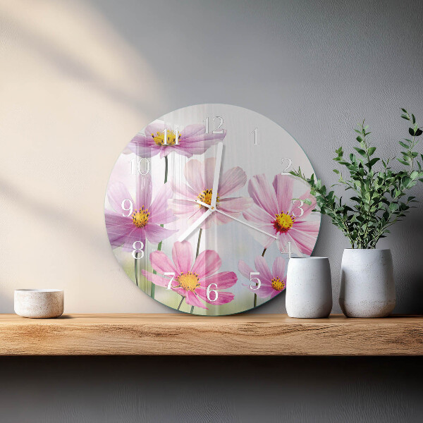 Horloge ronde Fleurs