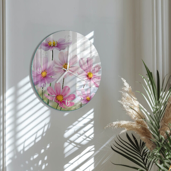 Horloge ronde Fleurs