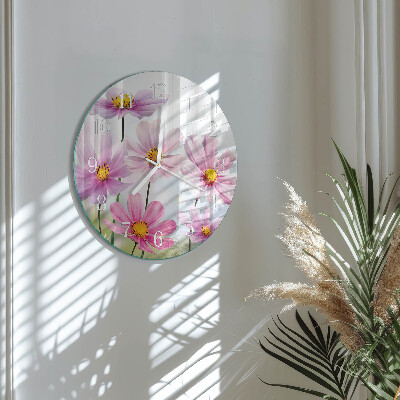 Horloge ronde Fleurs