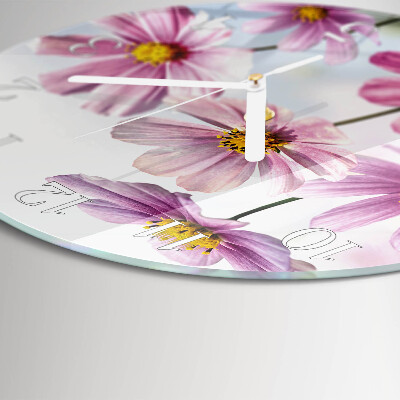 Horloge ronde Fleurs