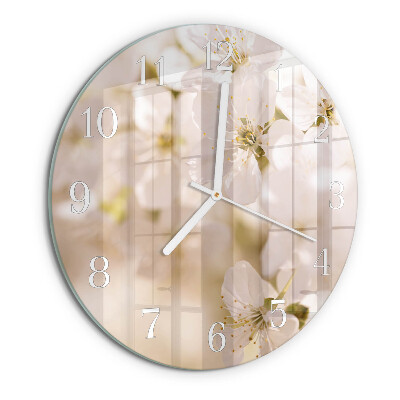 Horloge ronde Fleurs