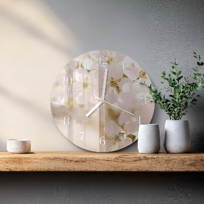 Horloge ronde Fleurs