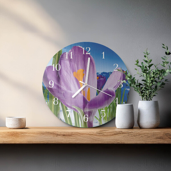 Horloge ronde Printemps