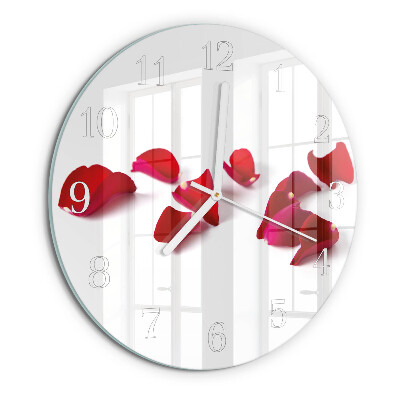 Horloge ronde Pétales de rose