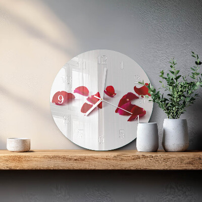 Horloge ronde Pétales de rose