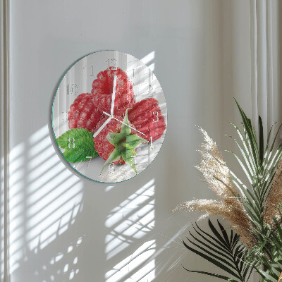 Horloge ronde Framboises