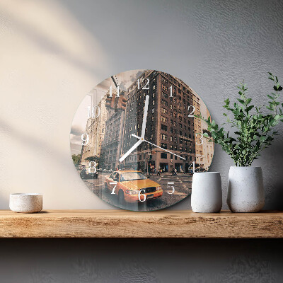 Horloge ronde Taxi