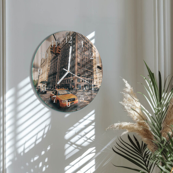 Horloge ronde Taxi