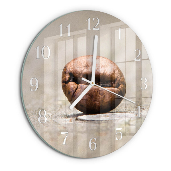 Horloge ronde Grains de café