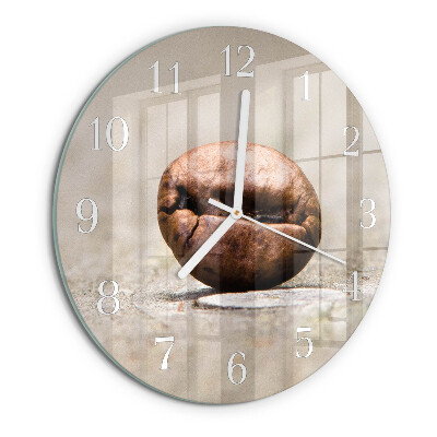 Horloge ronde Grains de café
