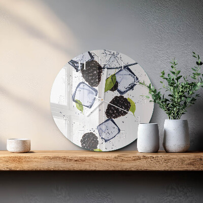 Horloge ronde mûres