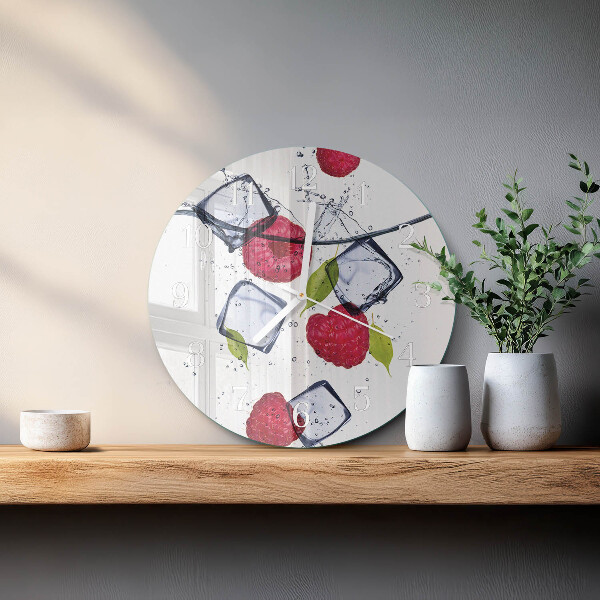 Horloge ronde Framboises
