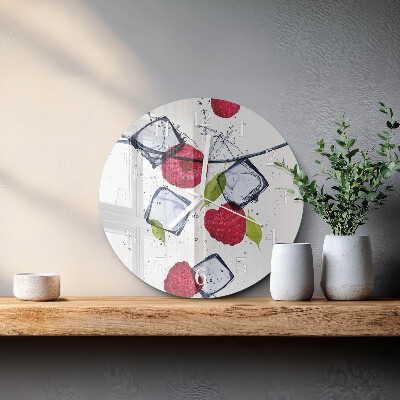 Horloge ronde Framboises
