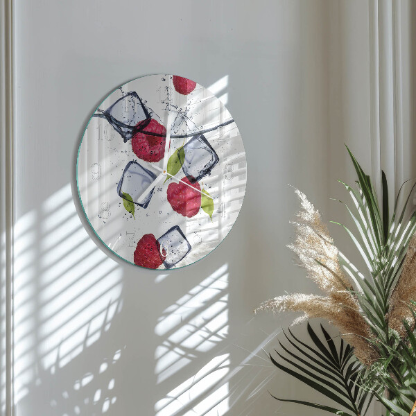 Horloge ronde Framboises