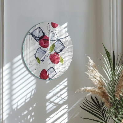 Horloge ronde Framboises