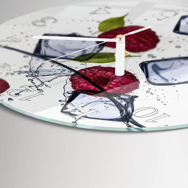 Horloge ronde Framboises