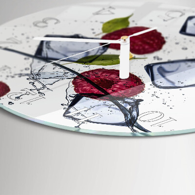 Horloge ronde Framboises
