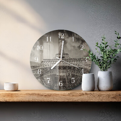 Horloge ronde Tour Eiffel