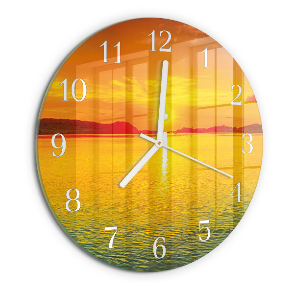Horloge ronde Coucher de soleil