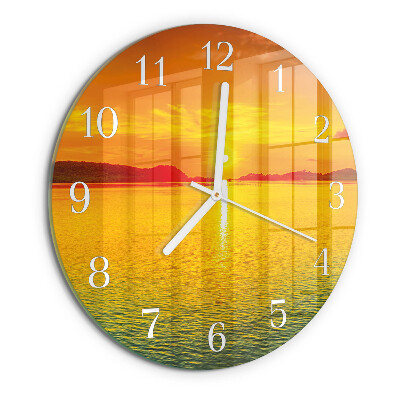 Horloge ronde Coucher de soleil