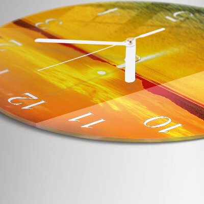 Horloge ronde Coucher de soleil