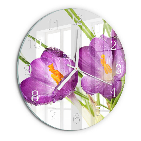 Horloge ronde Crocus