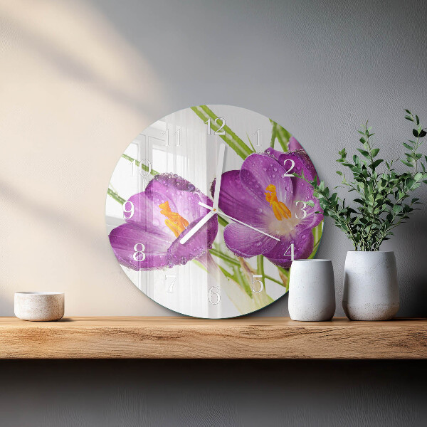 Horloge ronde Crocus