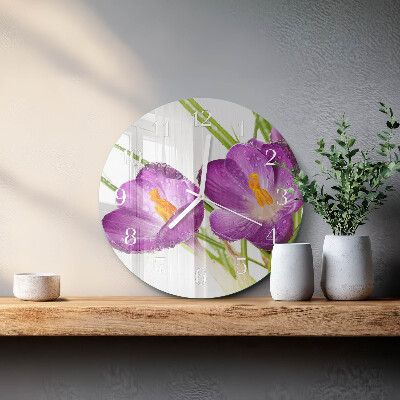 Horloge ronde Crocus