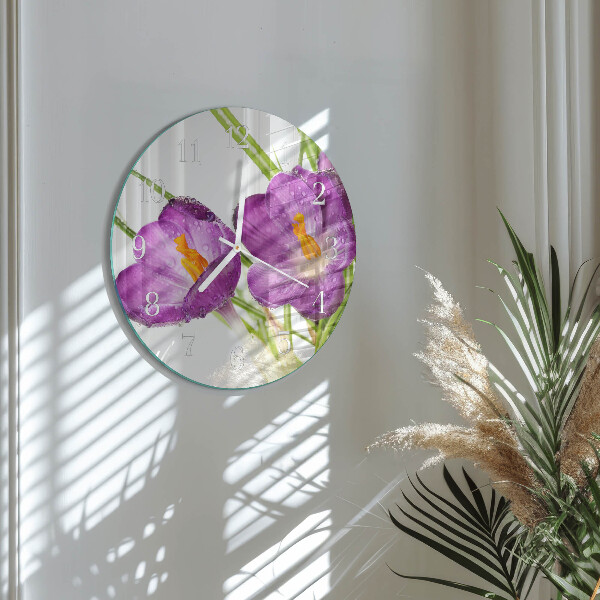 Horloge ronde Crocus